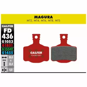 PASTIGLIE GALFER ADVANCED G1851 PER MAGURA MT2 - MT4 - MT6 - MT8
