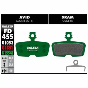 PASTIGLIE GALFER PRO G1554T PER SRAM CODE R, RSC, GUIDE RE, DB8