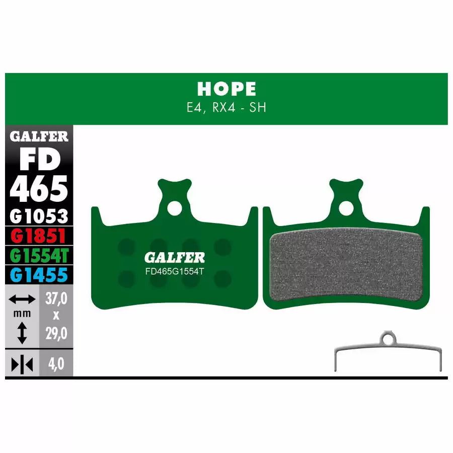 PASTIGLIE GALFER PRO G1554T PER HOPE E4