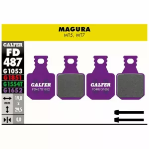 PASTIGLIE GALFER BIKE E-BIKES G1652 PER FRENI MAGURA MT5 - MT7