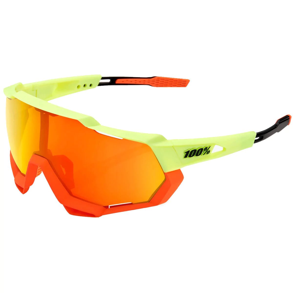 OCCHIALI 100% SPEEDTRAP HIPER RED MULTILAYER MIRROR LENS
