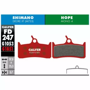 PASTIGLIE GALFER ADVANCED G1851 PER SHIMANO DEORE XT OLD