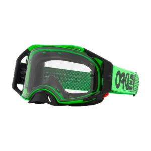 MASCHERA OAKLEY AIRBRAKE MX GREEN B1B CLEAR LENS
