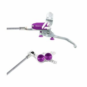 HOPE COPPIA FRENI TECH4 E4 SILVER/PURPLE BRAIDED