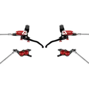 HOPE COPPIA FRENI TECH4 E4 BLACK/RED BRAIDED