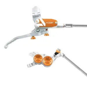 HOPE COPPIA FRENI TECH4 V4 SILVER/ORANGE BRAIDED