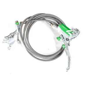 HOPE COPPIA FRENI TECH4 V4 SILVER/GREEN BRAIDED